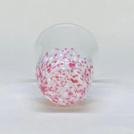 CHERRY BLOSSOMS HANDBLOWN GLASS TUMBLER - Tea Stop