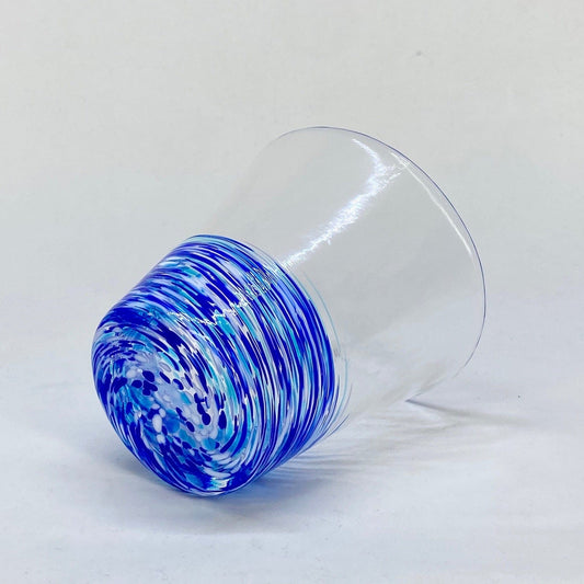 DEEP BLUE HANDBLOWN GLASS TUMBLER - Tea Stop