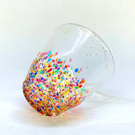 HANABI GOLD ACCENTED HANDBLOWN ROCK GLASS - Tea Stop
