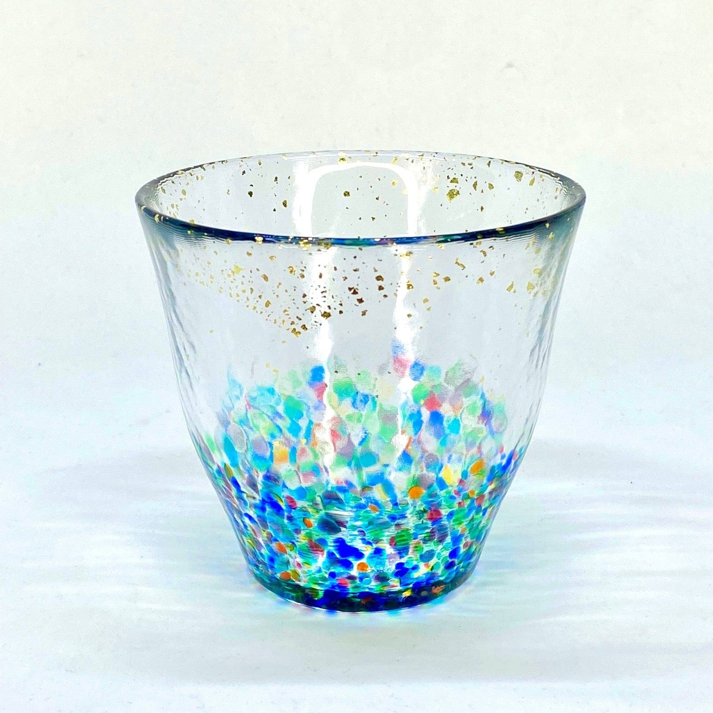 MATSURI GOLD ACCENTED HANDBLOWN ROCK GLASS Glassware
