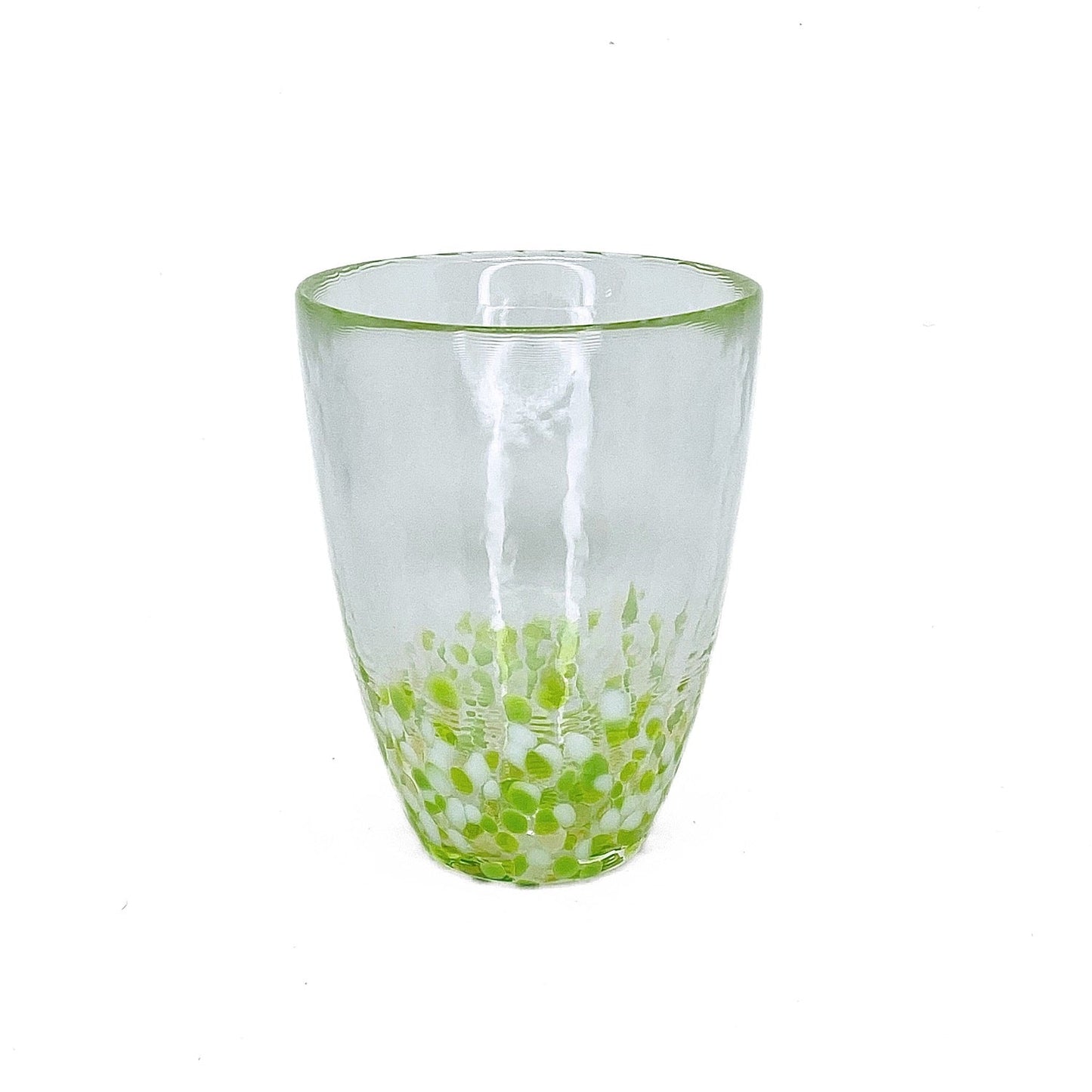 TALL GREEN APPLE HANDBLOWN GLASS TUMBLER Glassware