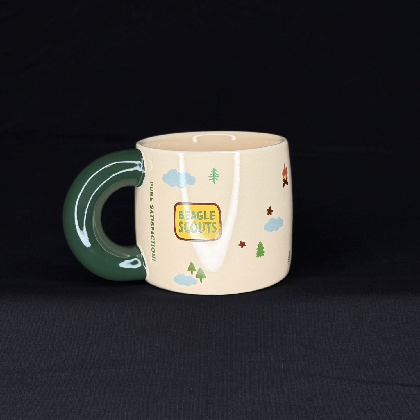 Offical Snoopy Beagle Scouts Mug Green Handle Mugs & Cups