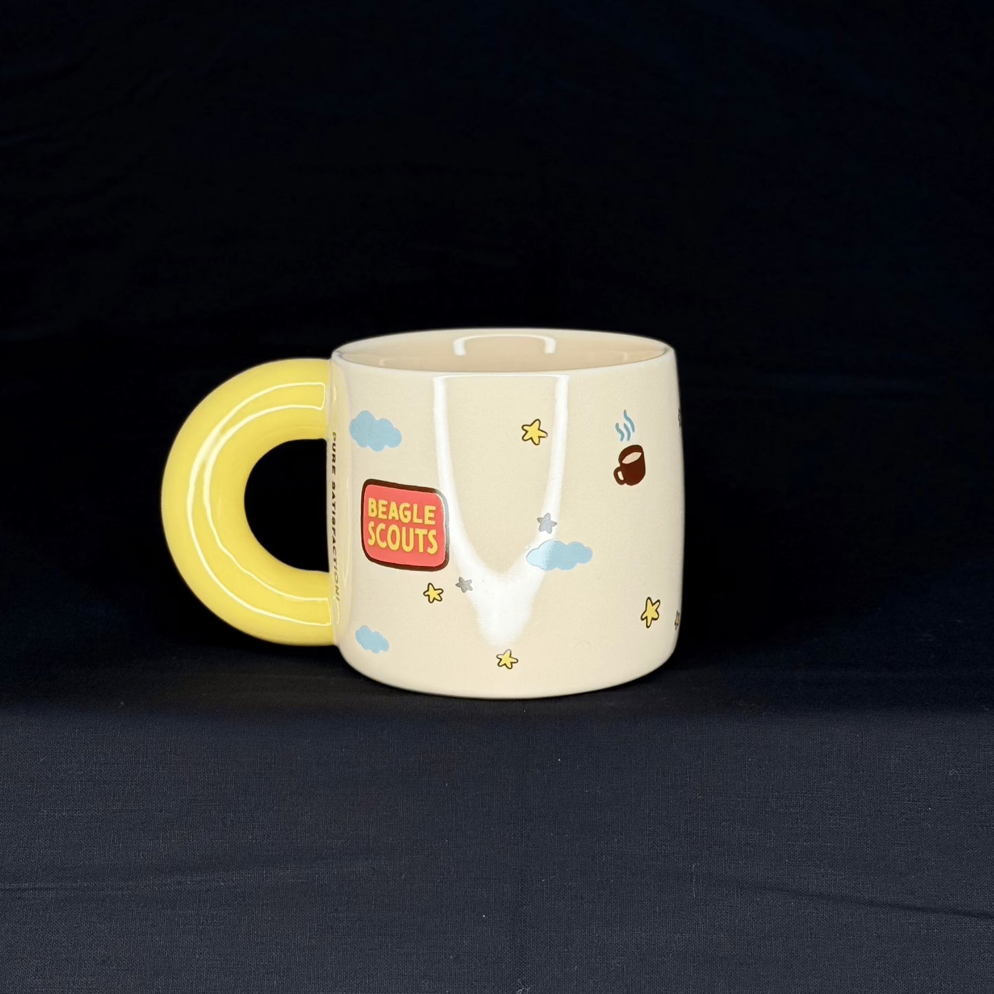 Offical Snoopy Beagle Scouts Mug Yellow Handle Mugs & Cups