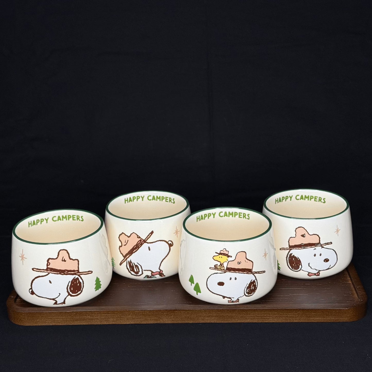 Offical Snoopy Beagle Scouts Tea Set Green Tea Set