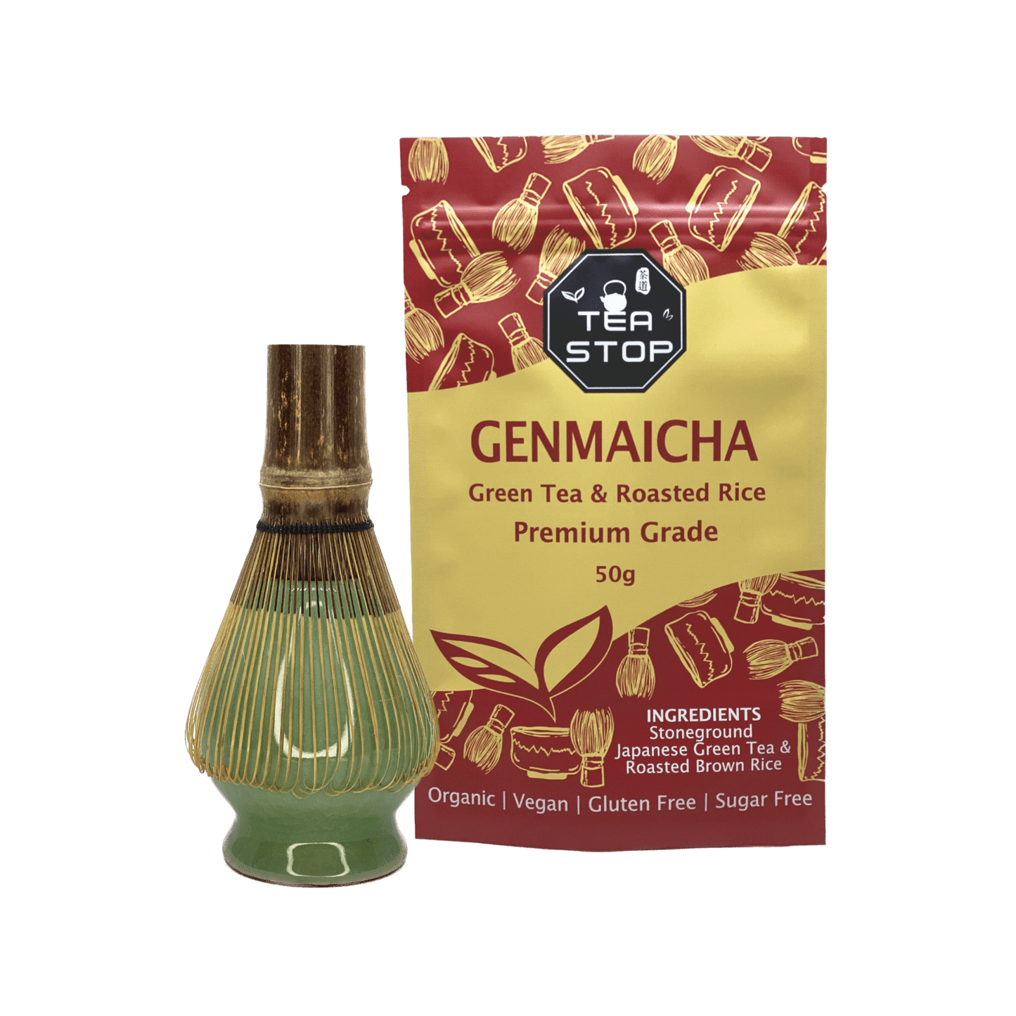 Matcha Set with Genmaicha Powder – Premium 3-Piece Japanese Tea Kit - Tea Stop