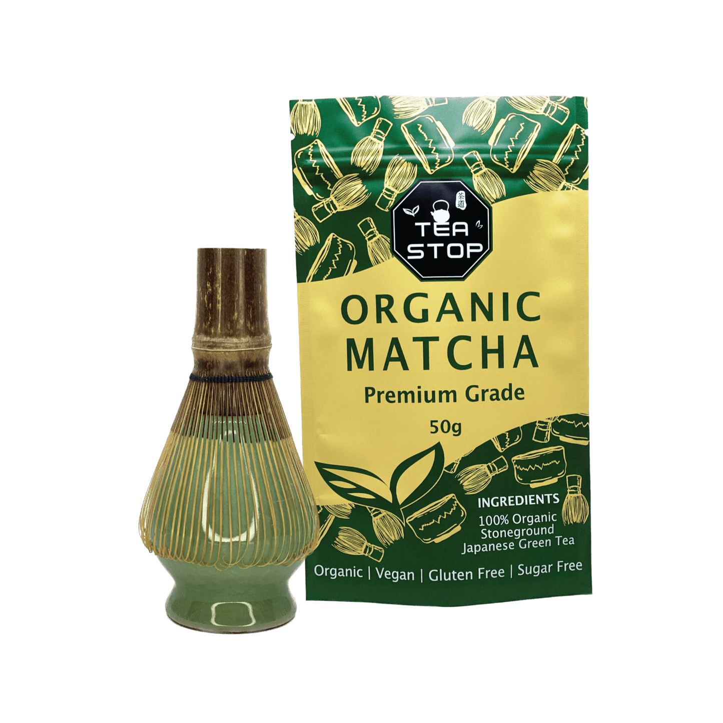 Matcha Set with Organic Matcha – Premium 3-Piece Starter Kit 2pc Matcha sets