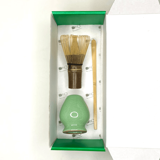 Matcha Set – Whisk, Holder & Scoop in Gift Box - Tea Stop