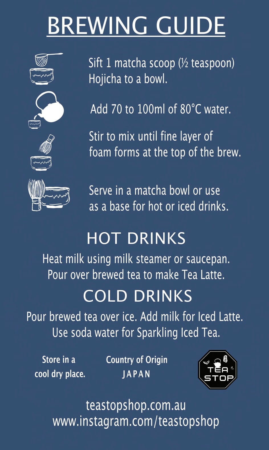 Premium Organic Hojicha Powder β Roasted Green Tea - Tea Stop