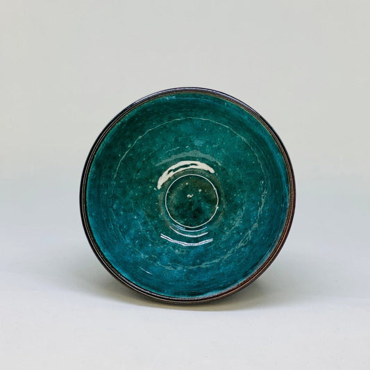 Tenmoku-gata Turkey Blue Tea Bowl - Tea Stop