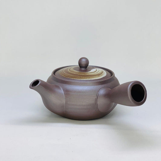 White eye brush stroke Side-handle Teapot - Tea Stop