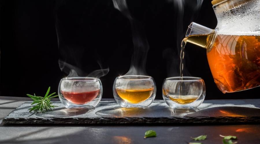 brewing loose leaf tea