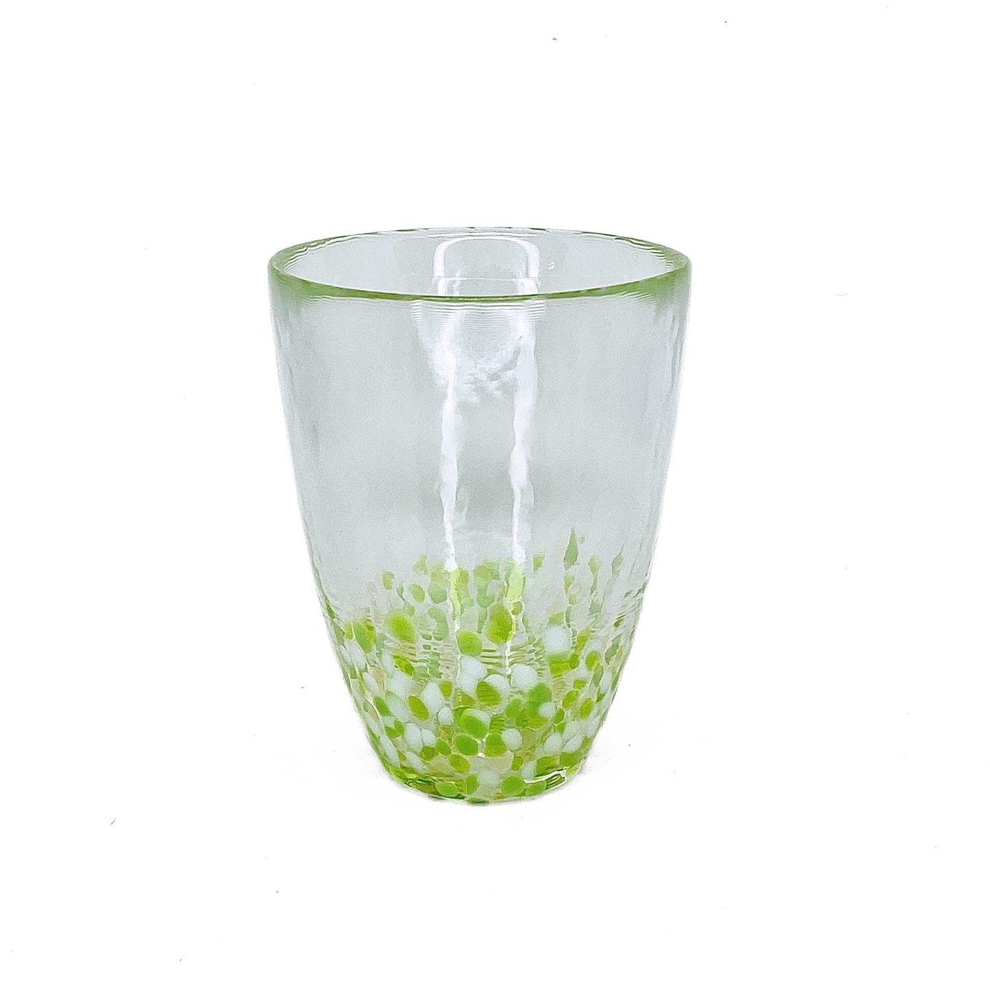 TALL GREEN APPLE HANDBLOWN GLASS TUMBLER - Tea Stop