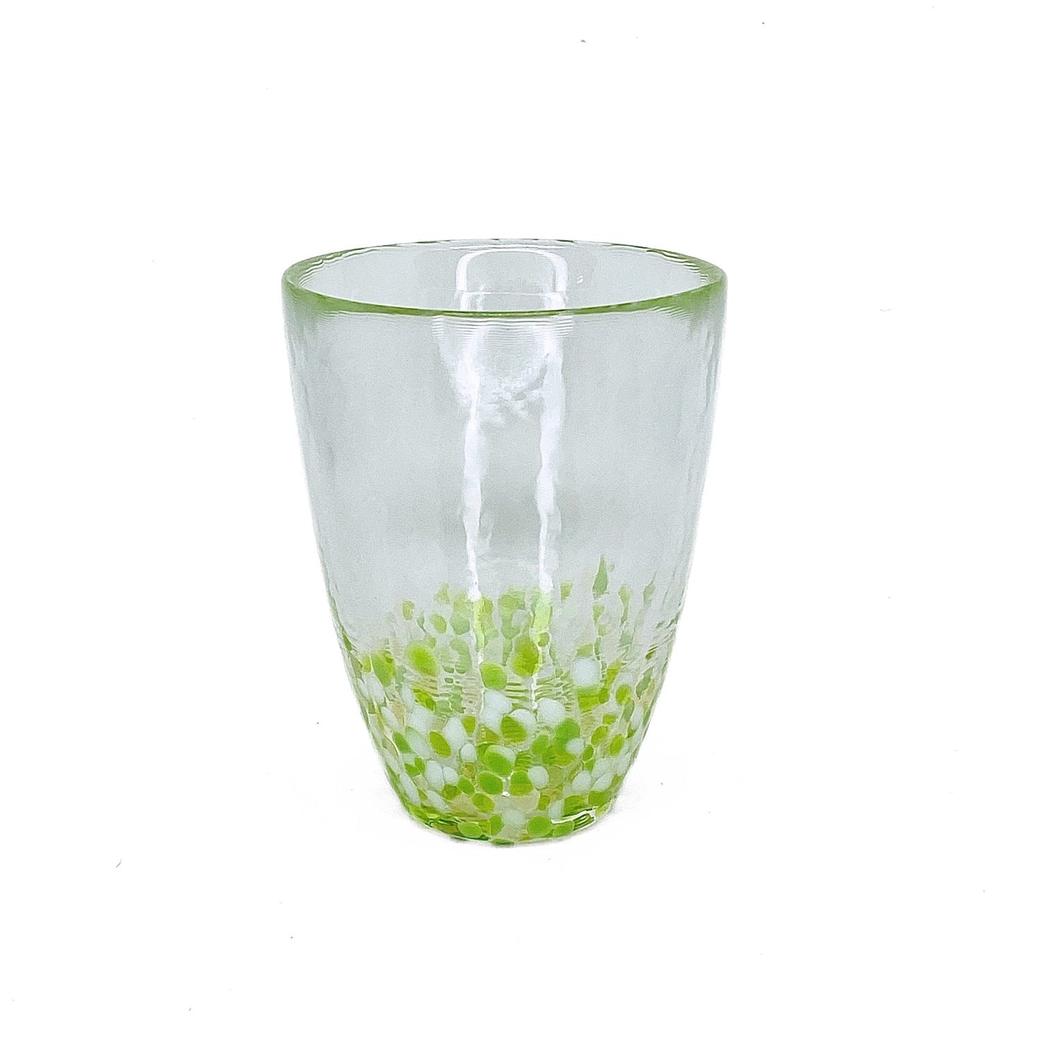TALL GREEN APPLE HANDBLOWN GLASS TUMBLER - Tea Stop