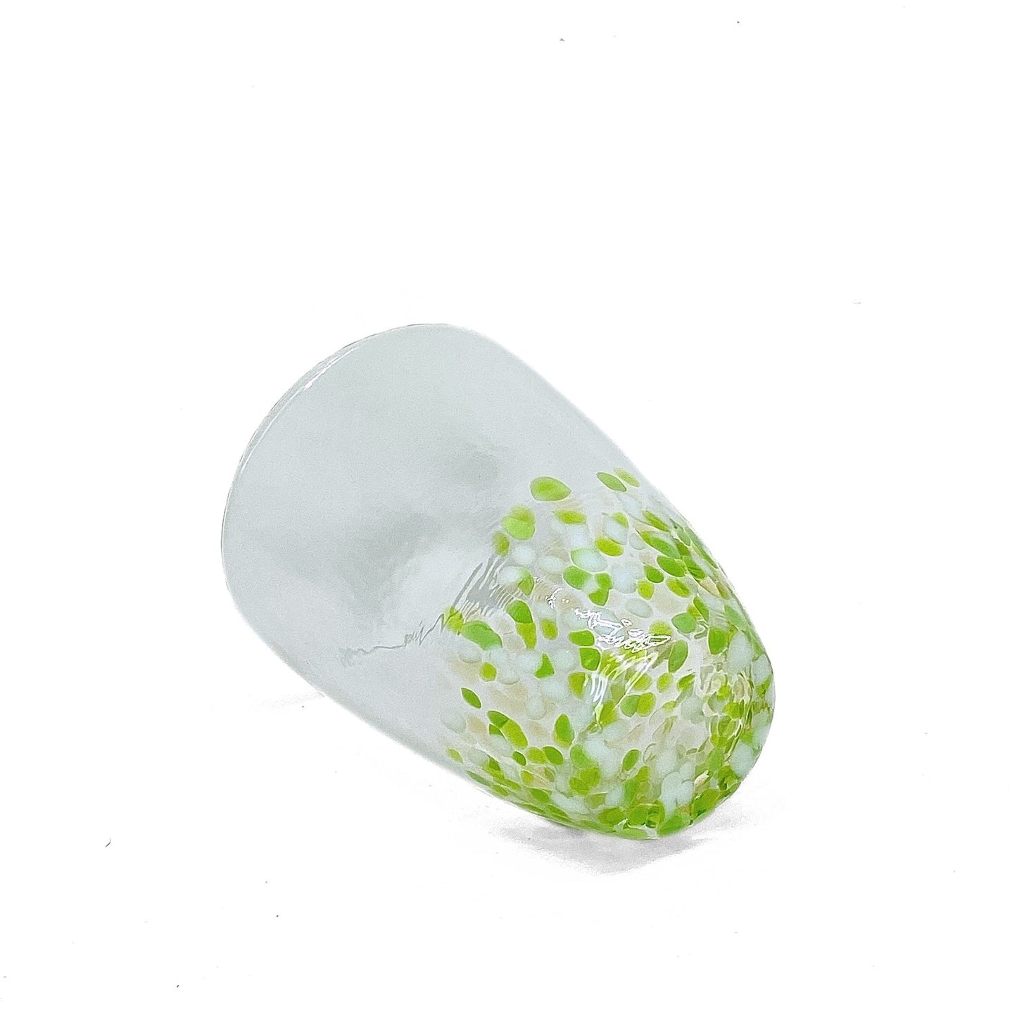 TALL GREEN APPLE HANDBLOWN GLASS TUMBLER - Tea Stop