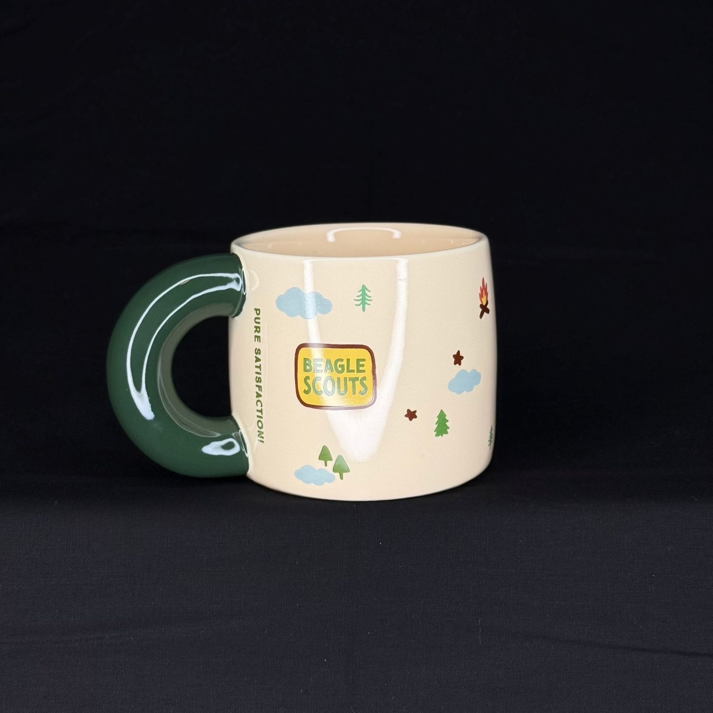 Offical Snoopy Beagle Scouts Mug Green Handle