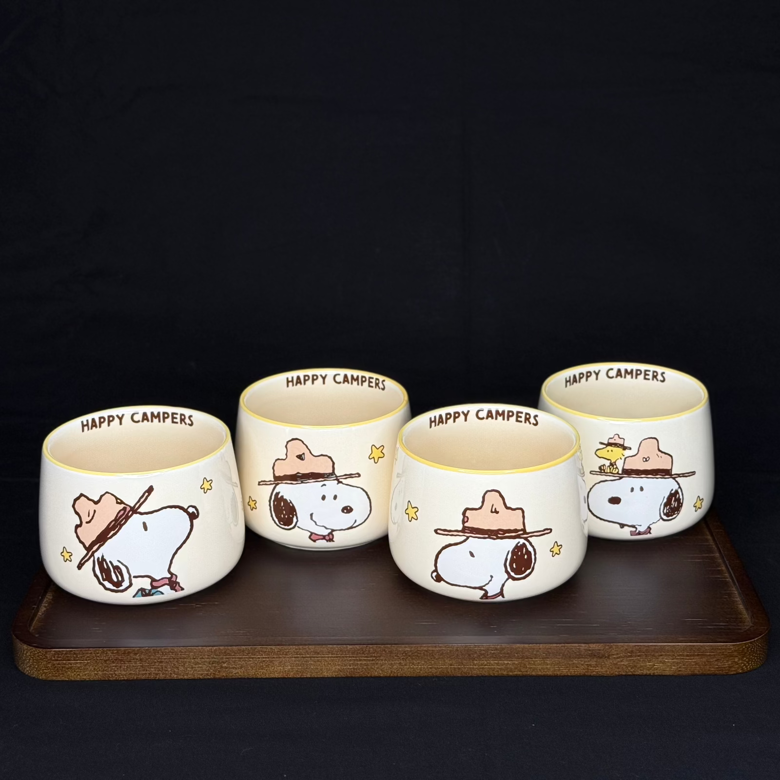 Offical Snoopy Beagle Scouts Tea Set Yellow