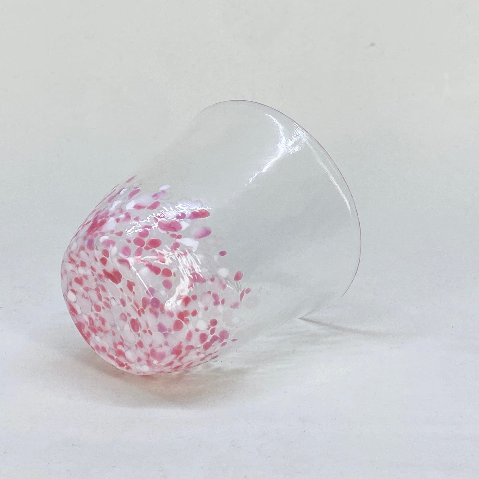 CHERRY BLOSSOMS HANDBLOWN GLASS TUMBLER Glassware