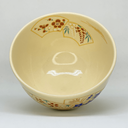 Flower Fan Tea Bowl Matcha Bowls