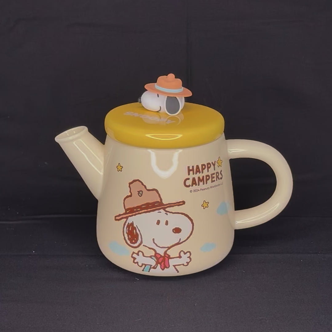 Offical Snoopy Beagle Scouts Tea Set Yellow