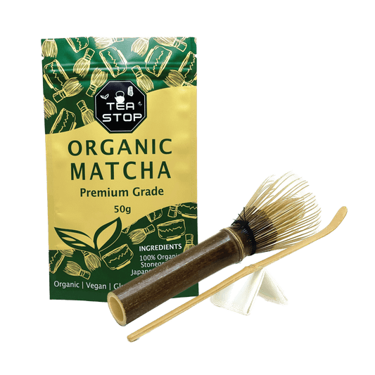 Long Handle Matcha Set with Organic Matcha – 3-Piece Daily Ritual Kit 2pc Matcha sets