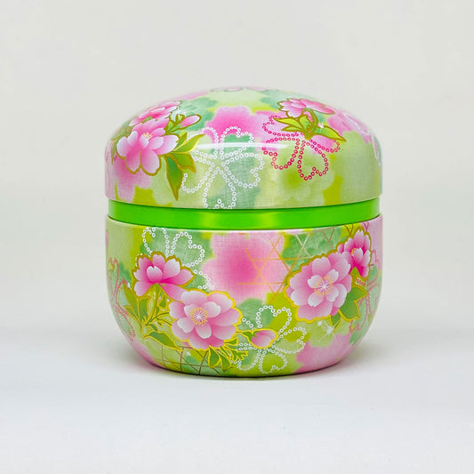 Green with Pink Flowers - Tea Stop
