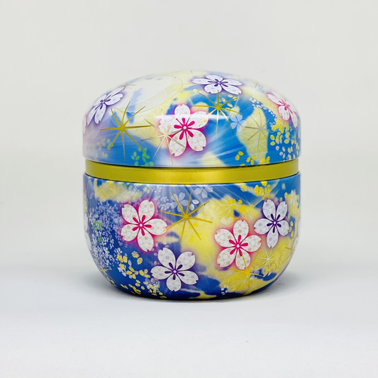 Blue, Yellow with White Flowers - Tea Stop