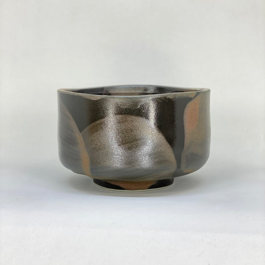 Brown & Tan Straight Edge Tea Bowl - Tea Stop