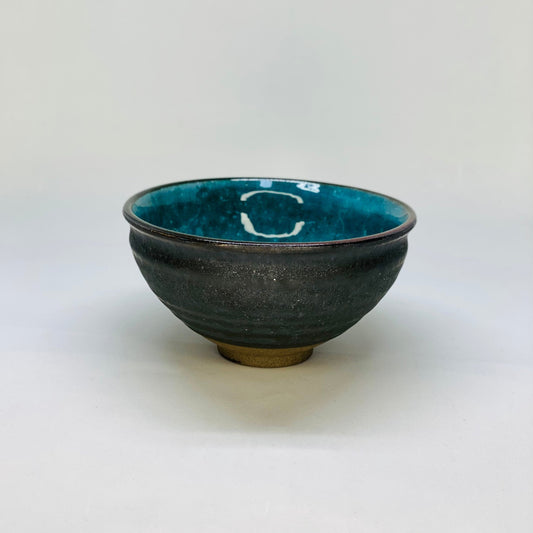 Tenmoku-gata Turkey Blue Tea Bowl - Tea Stop