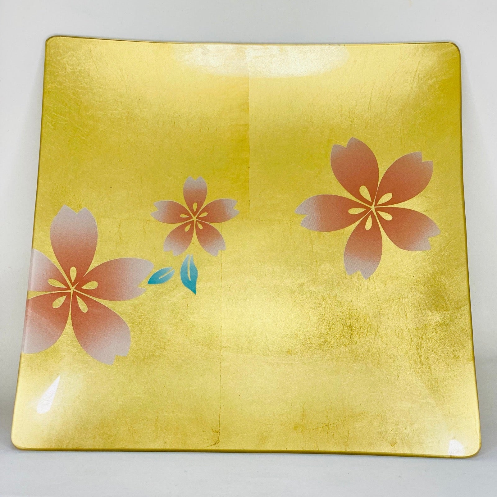 Japanese Gold and Flower Glass Plate - Tea Stop