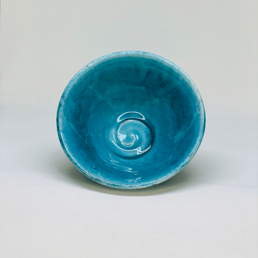 Turkey Blue Sugi-nari Tea Bowl - Tea Stop