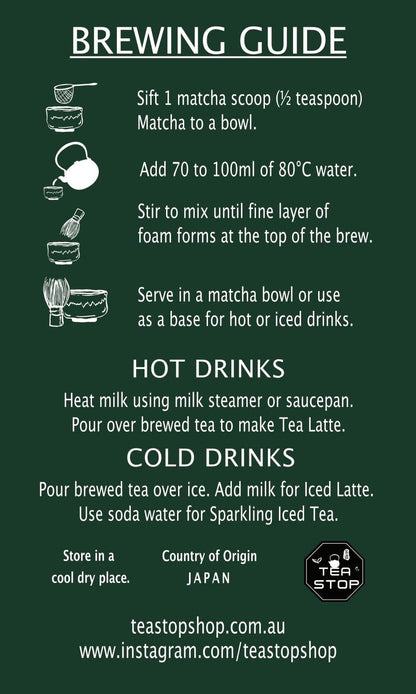Premium Grade Organic Matcha - Tea Stop